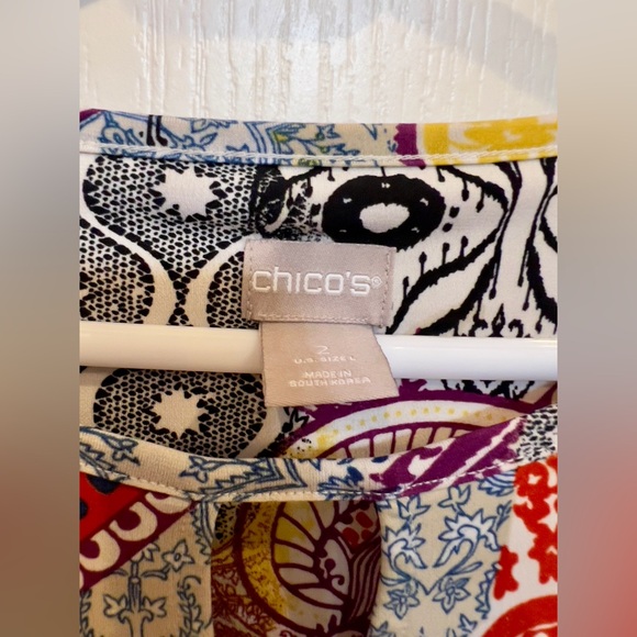 Chico's Multicolor Patterned Blouse - Picture 3 of 5